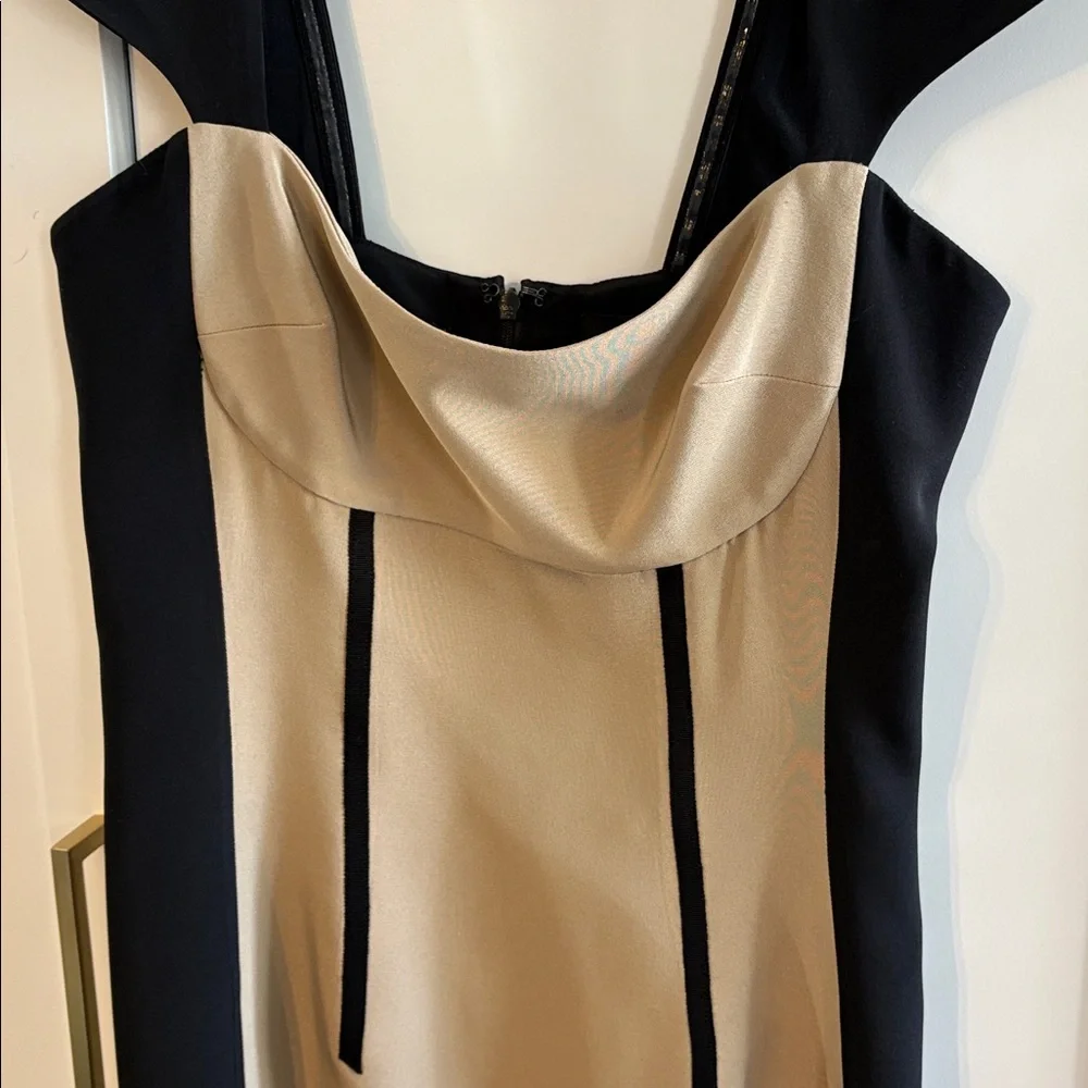 Jay Godfrey Carmella Colorblock Cap Sleeve Fitted Mini Dress